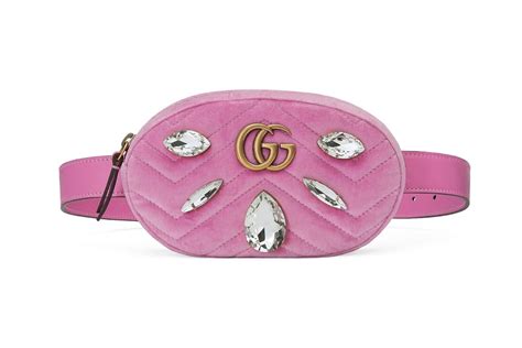 gucci pink velvet fanny pack